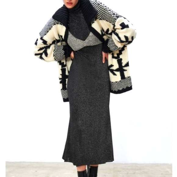 Metallic Thread Knit Dress Limited Edition Zara - Picture 2 of 13